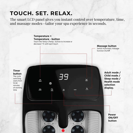 Orku Foot Spa Automatic Water Heating Massager - Electric Pedicure Bath.