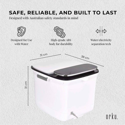 Orku Foot Spa Automatic Water Heating Massager - Electric Pedicure Bath.