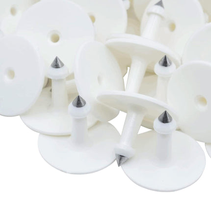 100x Cattle Ear Tags 5x4cm Set - Small White Blank Sheep Pig Livestock Label.
