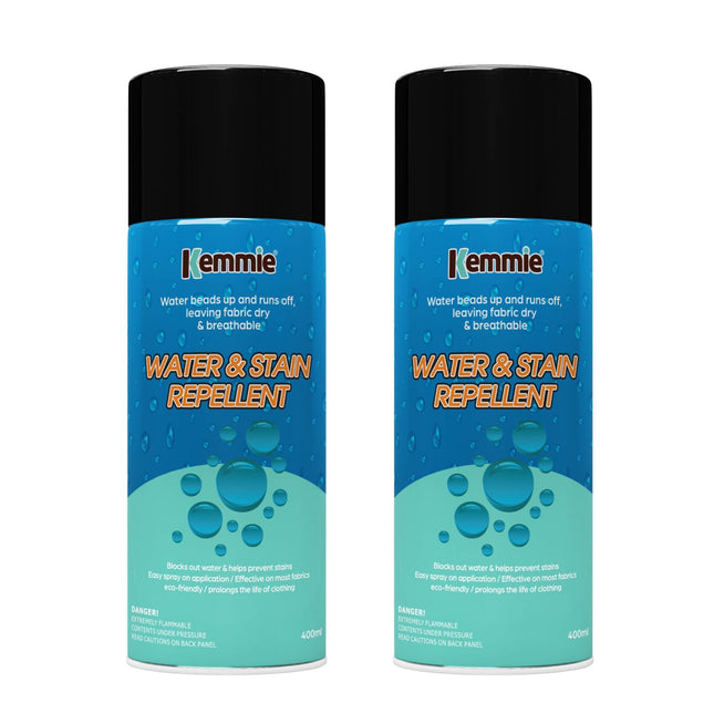 Kemmie 2x212g Water and Stain Repellent Spray for Shoes Suede Leather and Fabric.