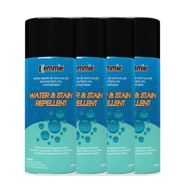 Kemmie 4x212g Water and Stain Repellent Spray for Shoes Suede Leather and Fabric.