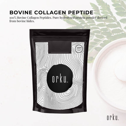 Orku 1Kg Bovine Collagen Peptides Powder Hydrolysed Protein Unflavoured.
