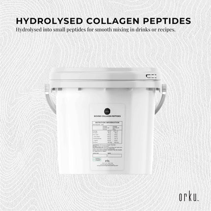 Orku 2.5Kg Bovine Collagen Peptides Powder Tub Hydrolysed Protein.