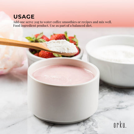 Orku 2.5Kg Bovine Collagen Peptides Powder Tub Hydrolysed Protein.