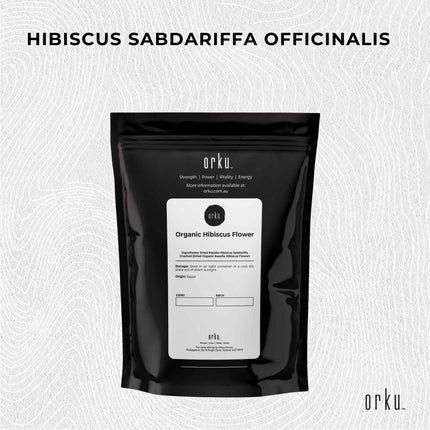 50g Organic Hibiscus Rosella Flower Crushed - Dried Herbal Tea Supplement.