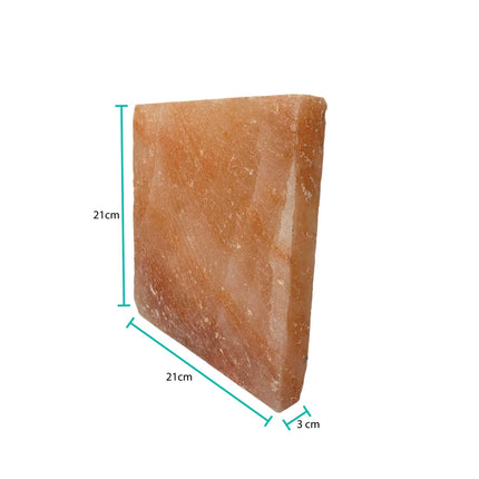 Himalayan Pink Salt Cooking Block 21 x 21 x 3cm - Square Slab Tile.