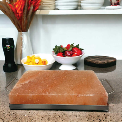 Himalayan Pink Salt Cooking Block 31 x 21 x 5cm - Rectangle Slab Tile.
