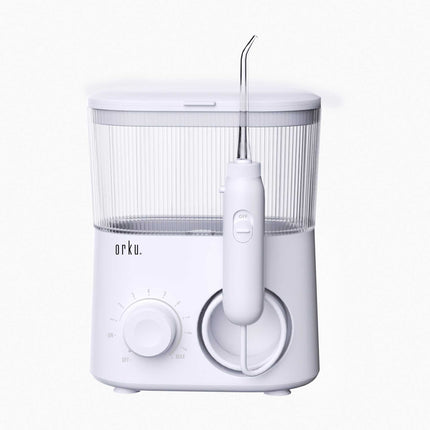 Water Jet Dental Flosser 600ml White - Electric Oral Pressure Tooth Irrigator.