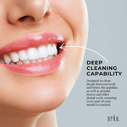 Water Jet Dental Flosser 600ml White - Electric Oral Pressure Tooth Irrigator.