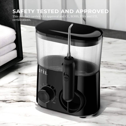 Water Jet Dental Flosser 600ml White - Electric Oral Pressure Tooth Irrigator.