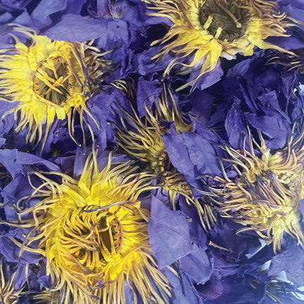 Orku 50g Dried Blue Lotus Flowers - Whole Open Lily Nymphaea Caerulea.