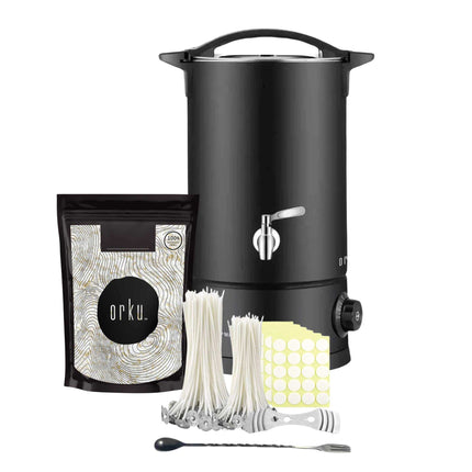 Candle Making Kit - Wax Melting Heater + Soy Wax Flakes + Wicks.