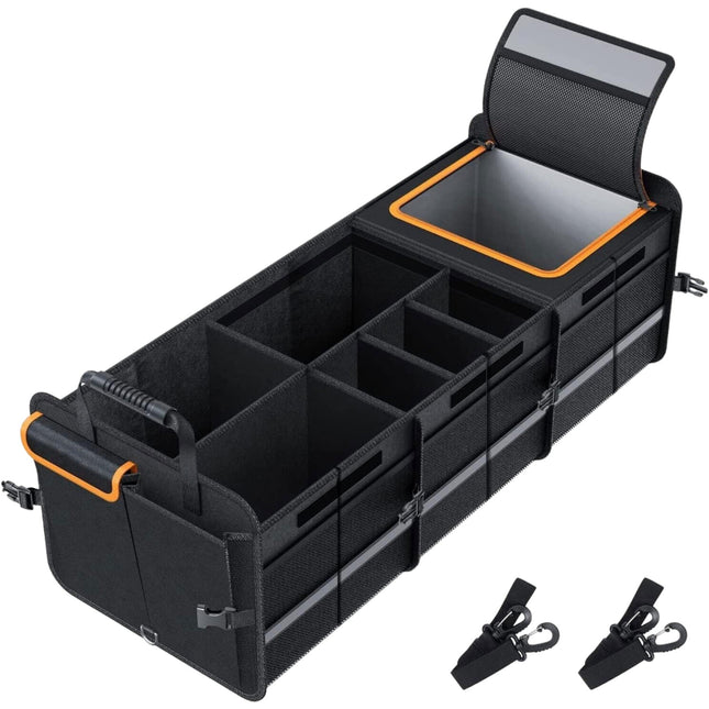 Social Hike Car Boot Organiser With Cooler - Collapsible Storage Box For Trunk.