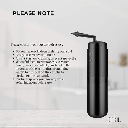 Electric Ear Wax Removal Cleaner - Portable Rechargeable Irrigator.