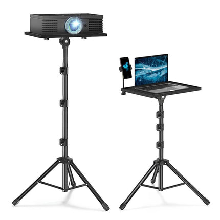 Laptop Stand Tripod - Adjustable Height Projector Holder With Phone Mount.