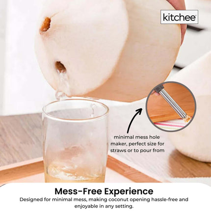 200x Kitchee Coconut Opener - Stainless Steel Hole Punch Kitchen Tool.
