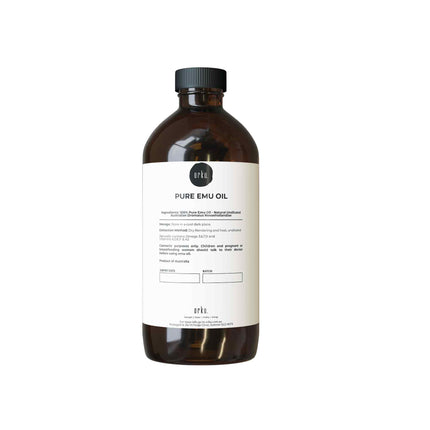 Orku 100ml Pure Emu Oil - Natural Undiluted Australian Dromaius Novaehollandiae.