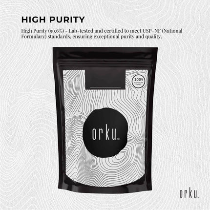 Orku 2Kg Myo Inositol Powder - USP Grade High Purity Unflavoured.