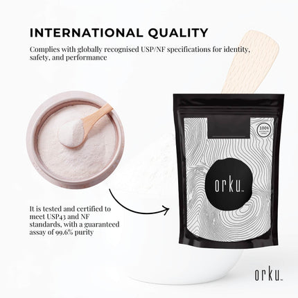 Orku 2Kg Myo Inositol Powder - USP Grade High Purity Unflavoured.