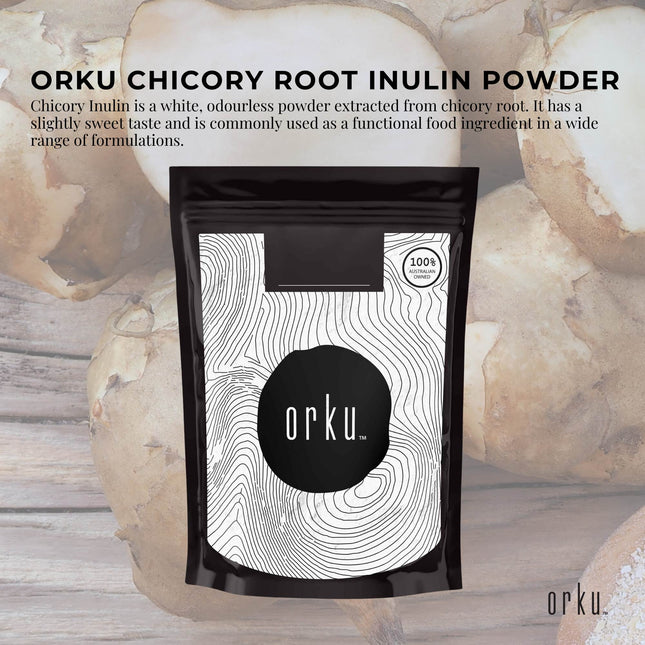 Orku 2Kg Chicory Root Inulin Powder - Unflavoured Food Ingredient.