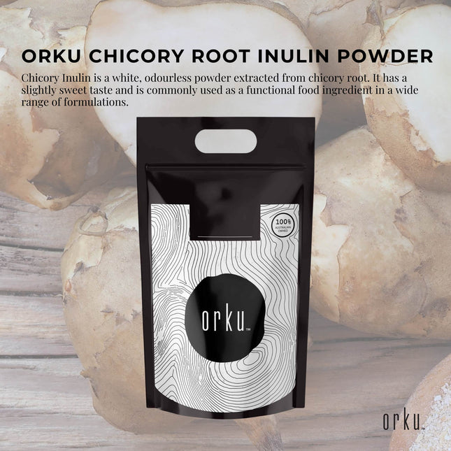 Orku 10Kg Chicory Root Inulin Powder - Unflavoured Food Ingredient.