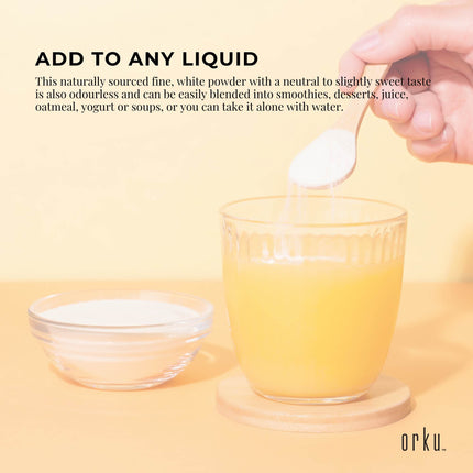Orku 100g Chicory Root Inulin Powder - Unflavoured Food Ingredient.