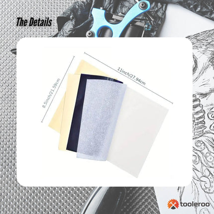 Tooleroo 50x Sheets A4 Tattoo Thermal Paper - for Professional Stencil Transfer.