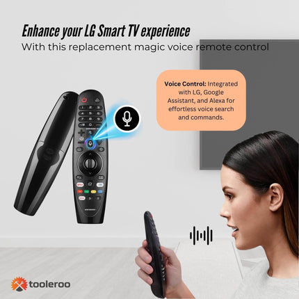 Tooleroo Smart TV Remote Control Replacement for LG Voice Magic 20GA 19BA 18BA.