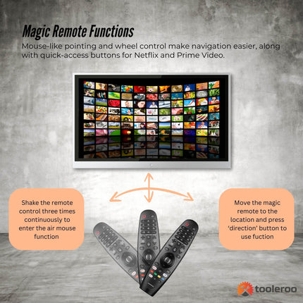 Tooleroo Smart TV Remote Control Replacement for LG Voice Magic 20GA 19BA 18BA.
