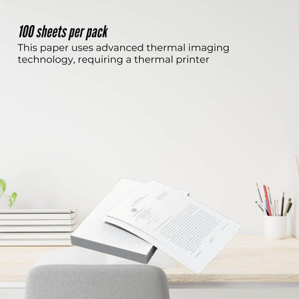 Tooleroo 20x 100 Sheet Pack A4 Thermal Printer Paper White - BPA Free Bulk.