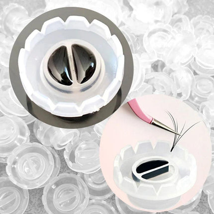 Miosh Eyelash Adhesive Cups 100 PCS - Blossom Eye Lash Extensions Glue Holder.