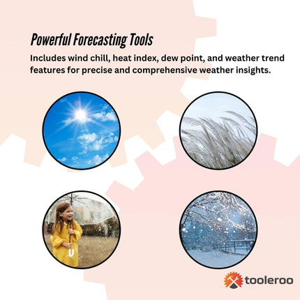 Tooleroo Weather Station 7-in-1 Professional Home Forecast Outdoor Sensor.