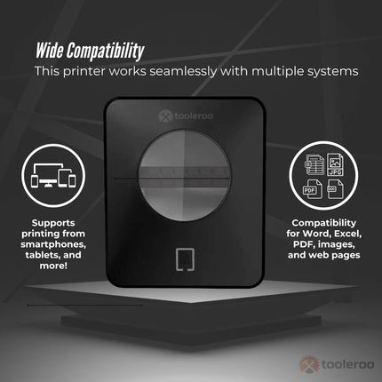 Tooleroo Bluetooth Thermal Label Printer - USB POS Receipt Shipping Printing.
