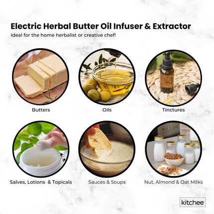 Kitchee Electric Butter Oil Herbal Infuser & Extractor + Decarboxylator Machine.
