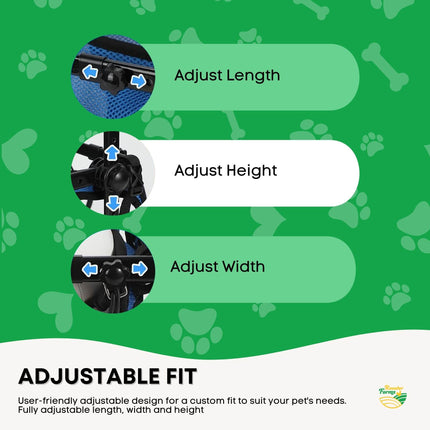 Rooster Farms Little Dog Wheelchair XS Harness - Adjustable Back Leg Aid.