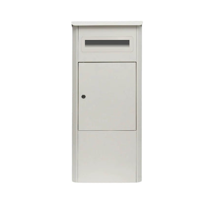 Parcel Delivery Drop Box Mailbox - Secure Home Package Locker 38x38x90cm White.