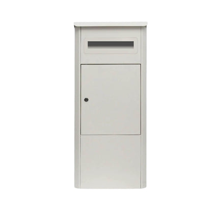 Parcel Delivery Drop Box Mailbox - Secure Home Package Locker 38x38x90cm White.