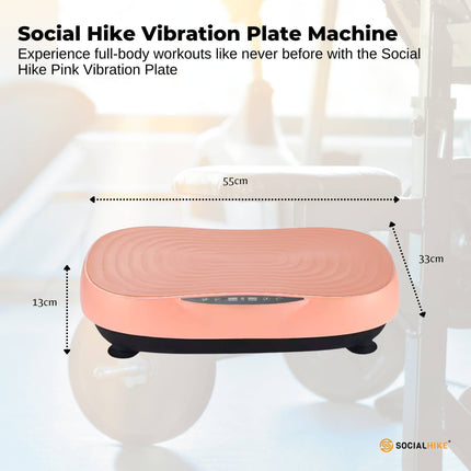 Social Hike Vibration Plate Machine - Vibrating Exercise Platform Pink.
