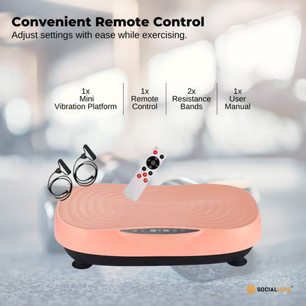 Social Hike Vibration Plate Machine - Vibrating Exercise Platform Pink.