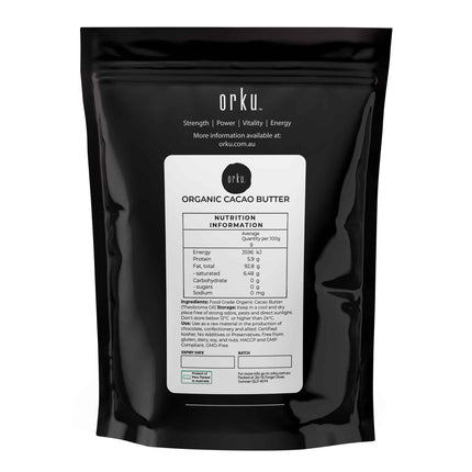 1Kg Organic Cacao Butter - Cold Pressed Raw Natural Food Grade Blocks.