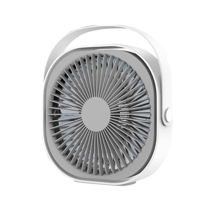 3-Speed USB 20cm Desktop Fan - Quiet Portable Lightweight Rechargeable Cooler.