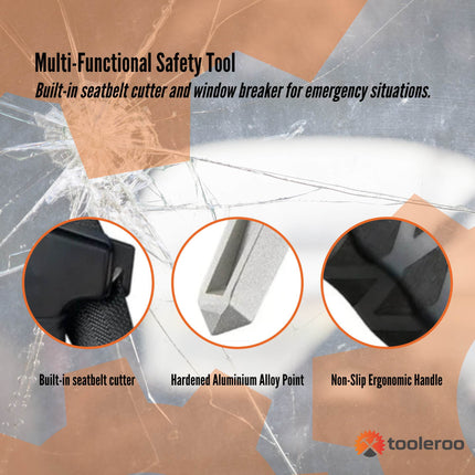 Tooleroo Car Cane Handle 3-in-1 Handy Grip - Lightweight Portable Mobility Tool.