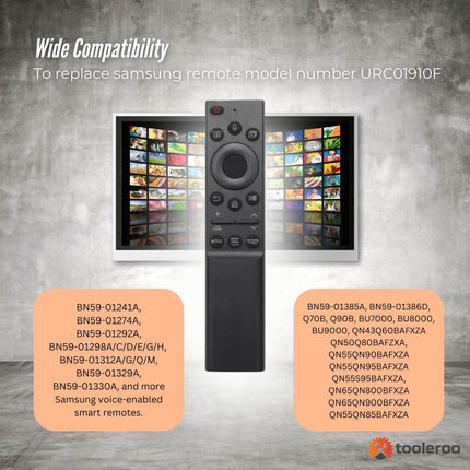 Tooleroo Smart TV Remote Control - Replacement For Samsung Voice BN59-01357F.