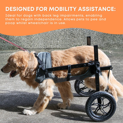 Rooster Farms Large Dog Wheelchair XL Harness - Adjustable Back Leg Aid.
