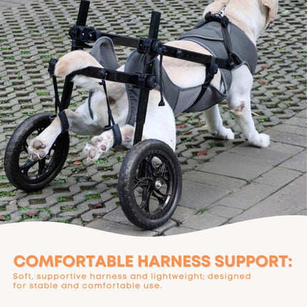 Rooster Farms Large Dog Wheelchair XL Harness - Adjustable Back Leg Aid.