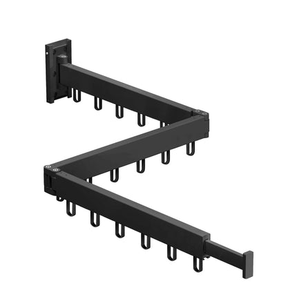 Tooleroo Clothes Drying Rack Tri-Fold Wall-Mount Space-Saving Laundry Hanger.
