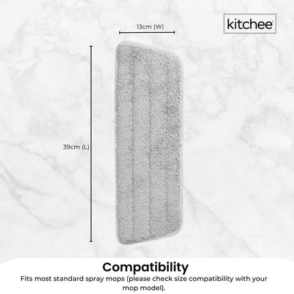 Kitchee Replacement Microfibre Mop Pad for Kitchee Refillable Spray Floor Mop.