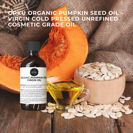 Orku 100ml Organic Pumpkin Seed Oil – Virgin Cold Pressed Unrefined Cosmetic Gr..