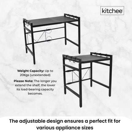 Kitchee Microwave Single Shelf - Expanding Storage Rack Kitchen Organiser Stand.