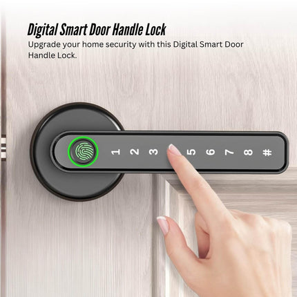 Tooleroo Digital Smart Door Lock Handle - 5in1 Keypad Home Entry Security System.